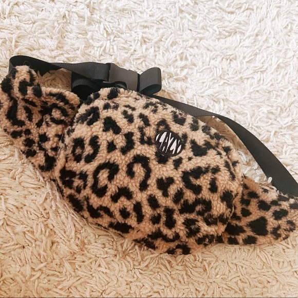 Lazy Oaf Leopard Fleece Bum Bag - Picture 2 of 3